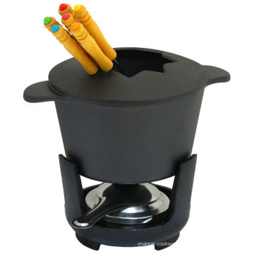 Conjunto de Fondue de Esmalte de Queijo de Chocolate de Ferro Fundido da Amazon